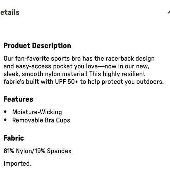 Fabletics Black and White Sports Bra - NWT - Picture 5 of 6